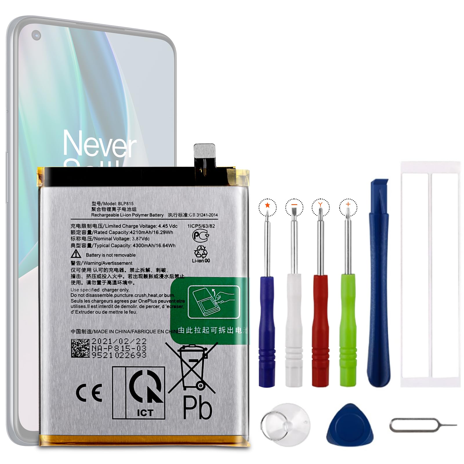 Amazon.com: Vvsialeek BLP815 Replacement Battery Compatible with